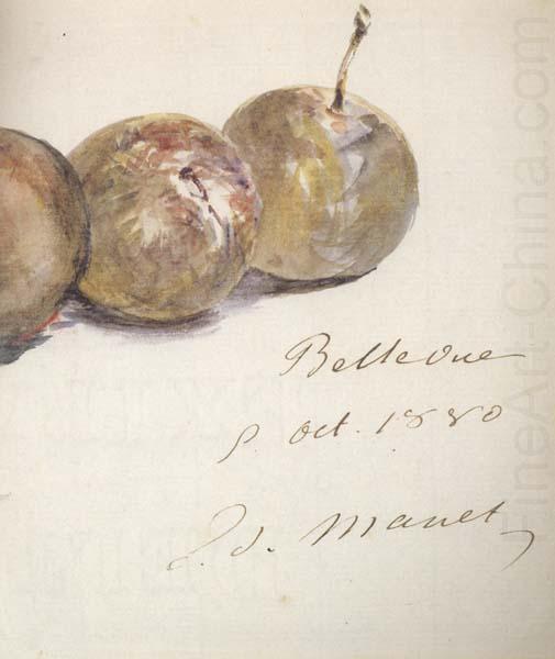 Edouard Manet Lettre avec trois prunes (mk40) china oil painting image